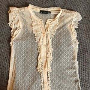 The Limited - Cream Button-Down Blouse